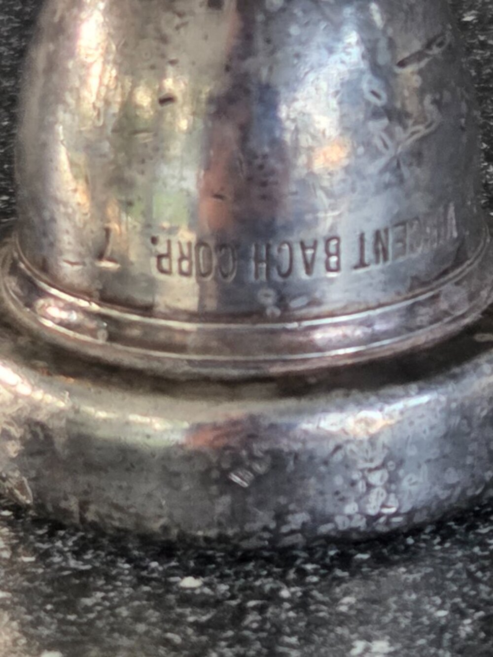 Vincent Bach Corp 7 Trumpet Mouthpiece Silver Plated Brass 4 Inches - Picture 3 of 7